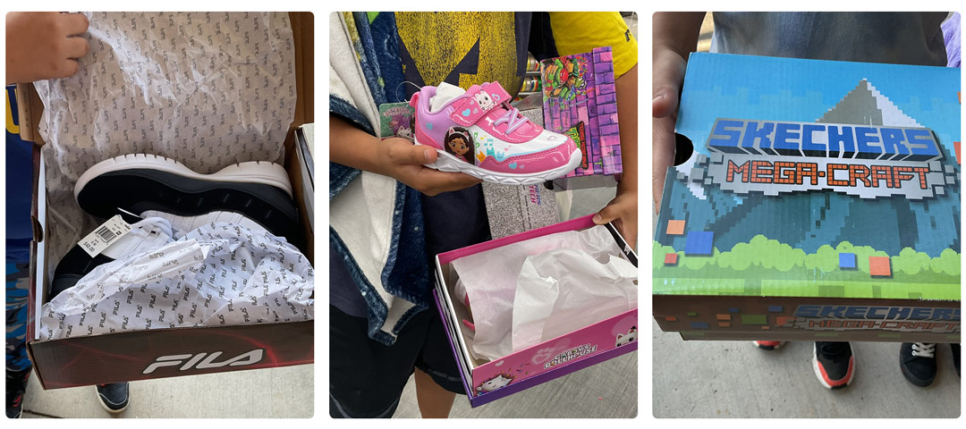 Back-to-school shoe shopping with Saline Area Social Service