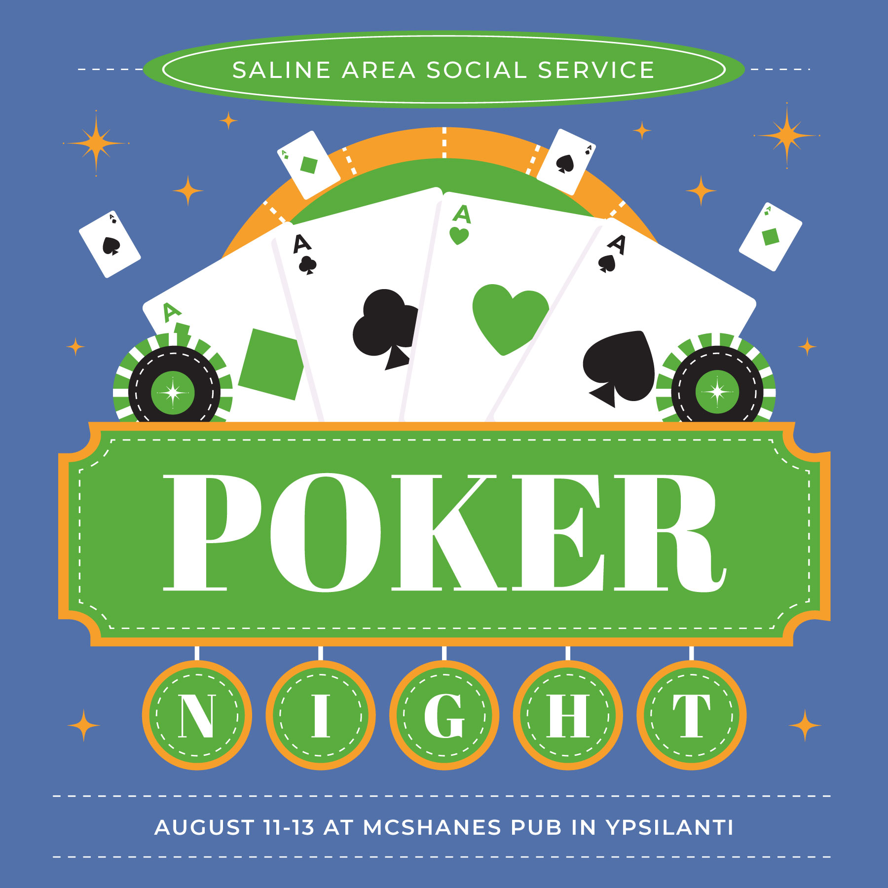 Poker for a Cause - charitable gaming to benefit Saline Area Social Service