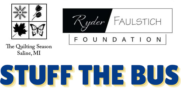 The Quilting Season, Ryder Faulstich Foundation, and Stuff the Bus