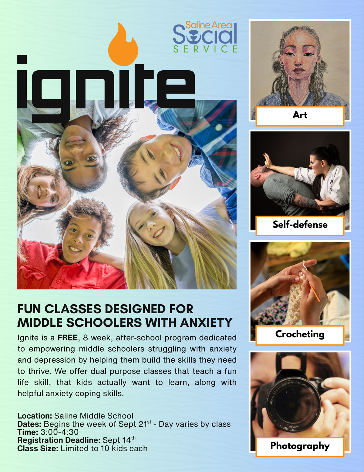Ignite: classes designed for middle schoolers with anxiety