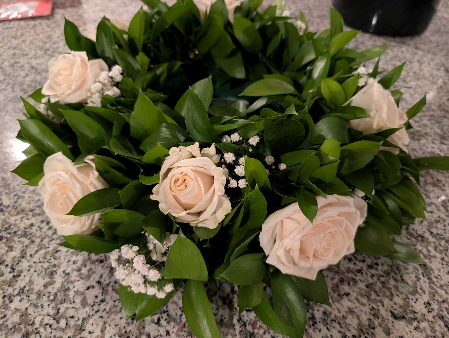Fall Ball: flower arrangement of roses