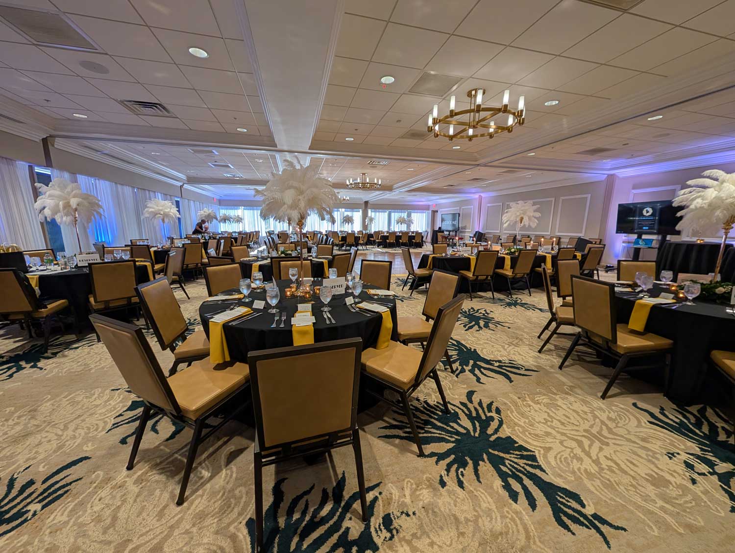 Fall Ball room ready and decorated for the party